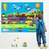 Vehicle Felt Story Board Baby Montessori Toys Transportation Theme Storytelling Early Learning Interactive Play Kit for Toddlers