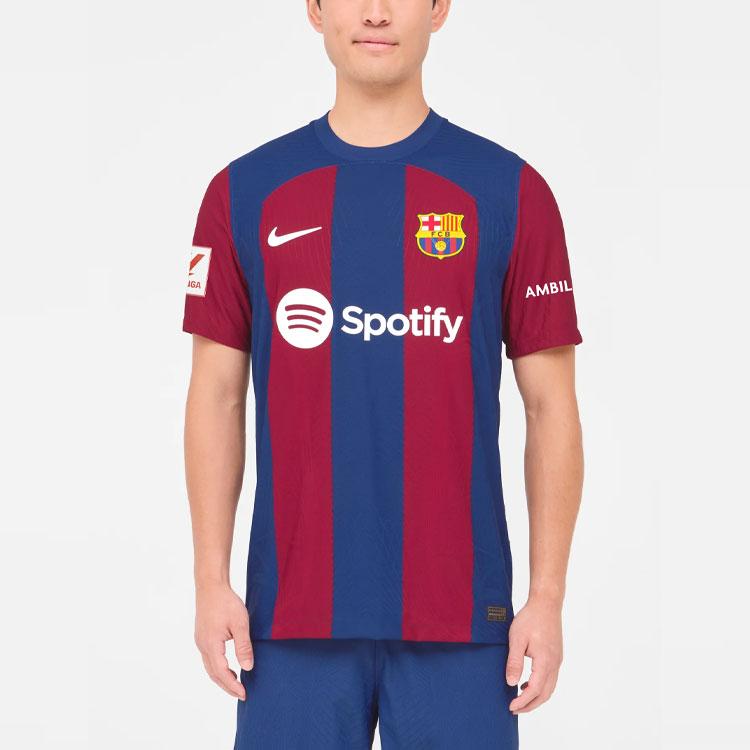 Nike Футболка мужская в полоску Barcelona 23/24 Home Player Edition, синяя DX2615-456