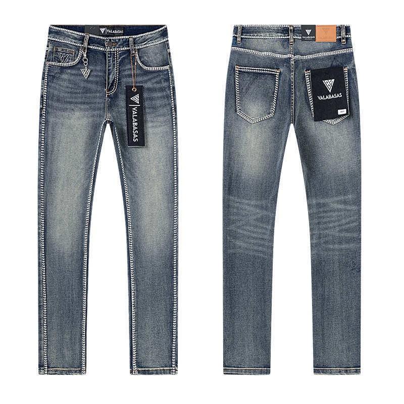 Valabasas Style '' Retro Distressed Washed Stretch Flare Jeans Men Women Streetwear Casual Pants