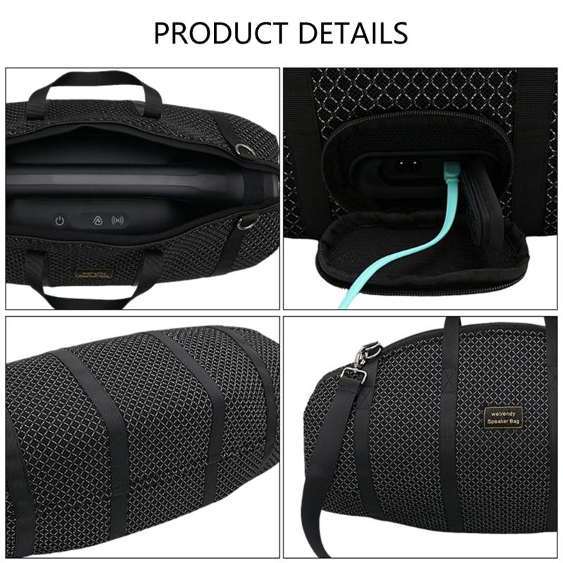 Portable Carrying Case For Boombox 4 Wireless Speaker Heavy Duty Fabric 360 Degree Protections Convenient Handle