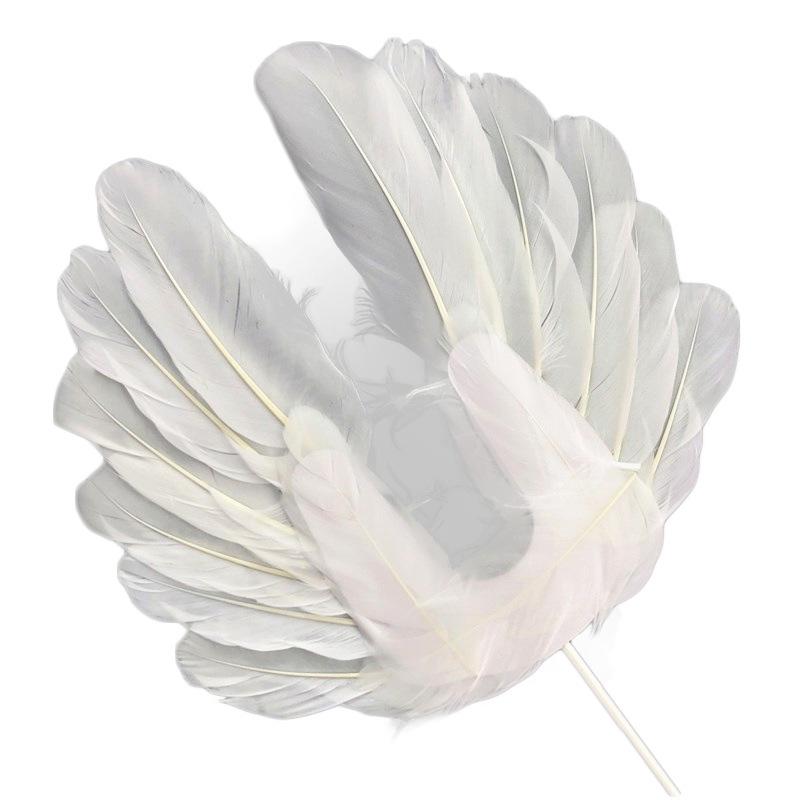 Топпер для торта «Крылья ангела», перья, сердце, проволока и полоска из страусиных перьев для украшения