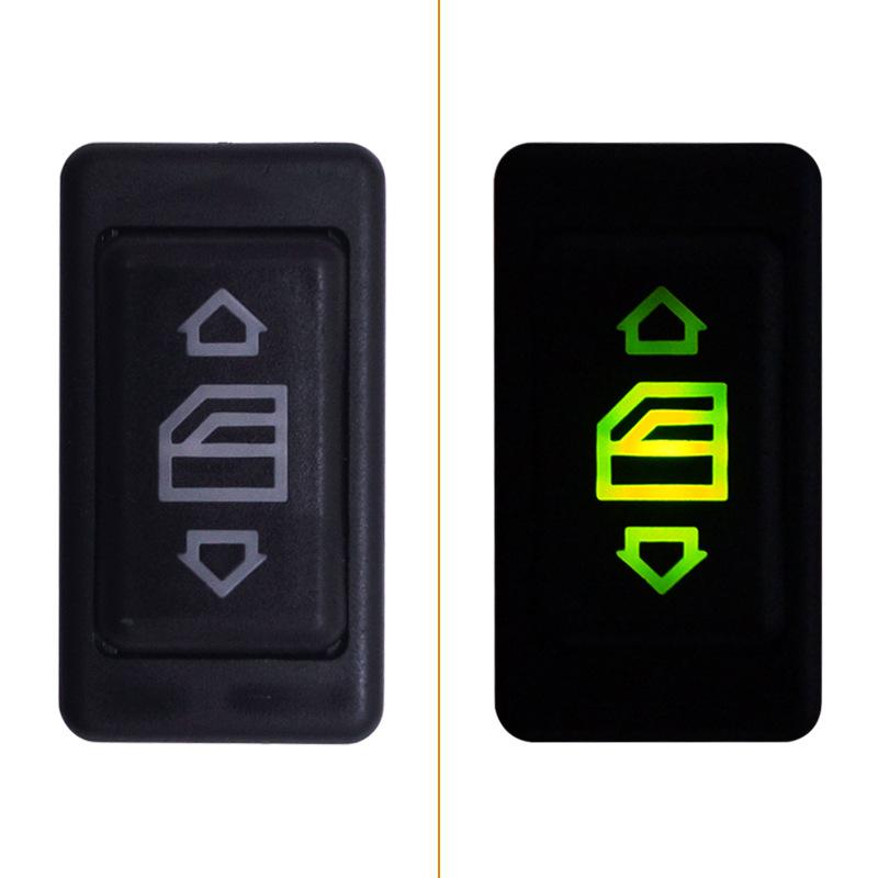 12V/24V 20A 6Pin Auto Electric Power Window Switch Button for All Autos with Green LED Light Car Button Switch