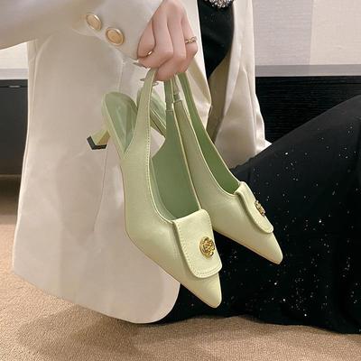 Модные босоножки Camellia на высоком каблуке с острым носком, женские летние, элегантные, универсальные, повседневные босоножки на тонком каблуке