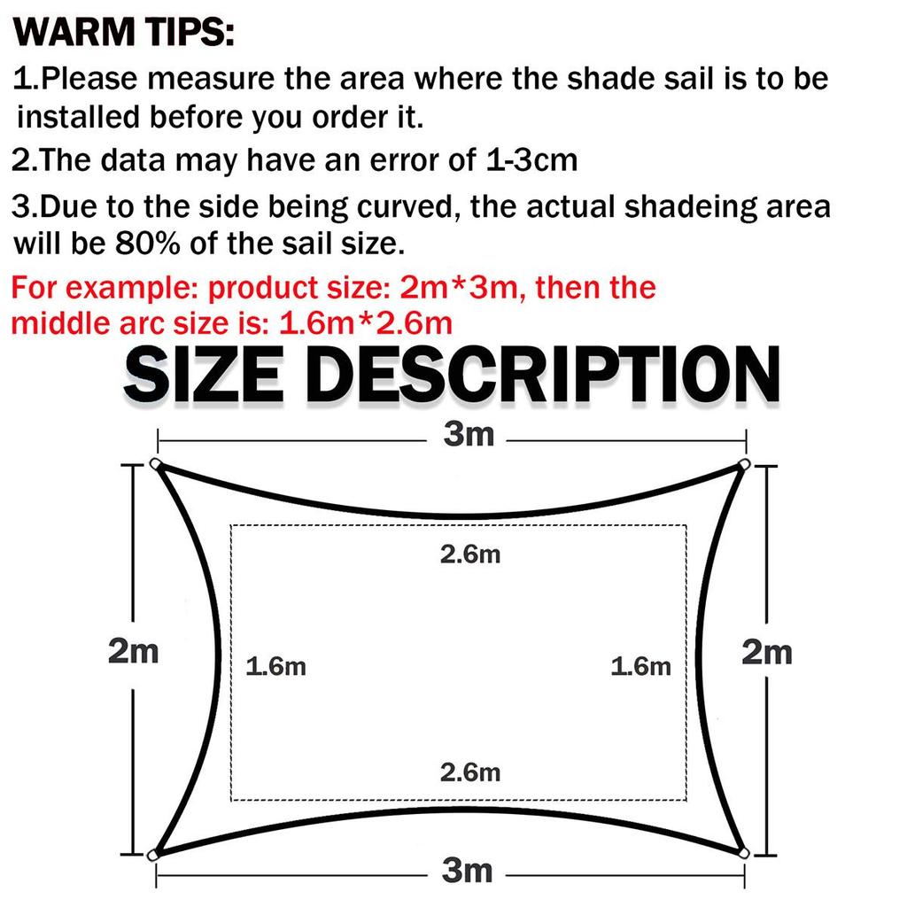 Теневой парус, прямоугольный квадратный тент, ткань Оксфорд 300D, водонепроницаемый, устойчивый к ультрафиолетовому излучению теневой парус, защита от солнца на открытом воздухе, дождевик, тент для сада, патио