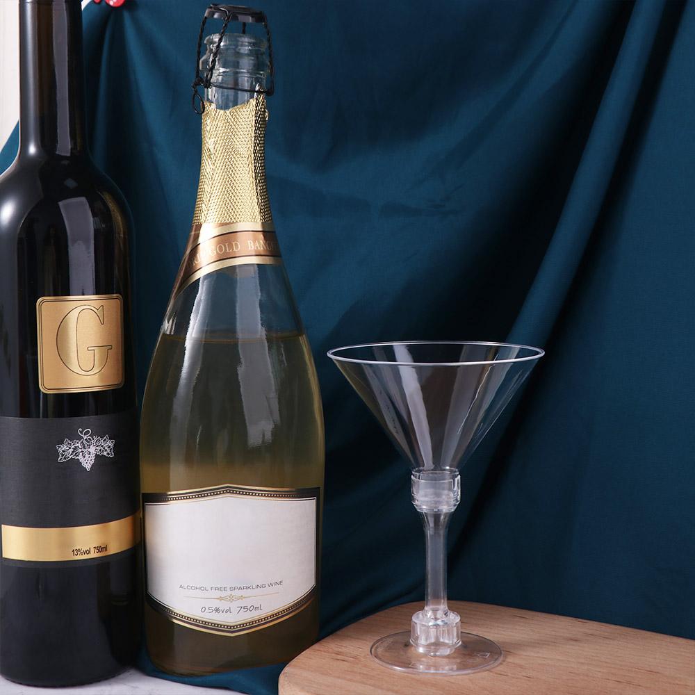 20 Pcs Unbreakable Disposable Wine Glass Clear Goblet Plastic Margarita Glasses  Champagne