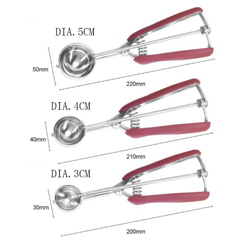 Food Portioner Cutter for Watermelon Ice Ball Digger Ice Cream Scoop Kitchen Tool Ice Ball  Spoon