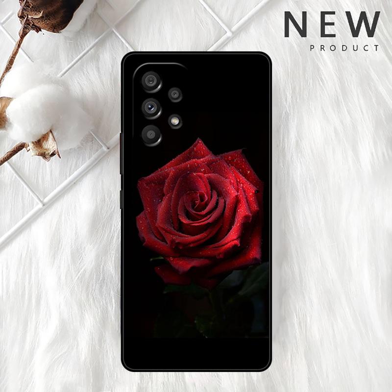 Ярко-красные розы Чехол для Samsung Galaxy A54 A52 A14 5G A53 A12 A13 A71 A23 A34 A33 A21s Чехол для телефона