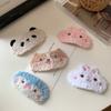 Cartoon Furry Kids Girl Hair Clip Funny Animal Panda Rabbit Bang Side Clip Plush Autumn Winter Girl Hair Pin Children Headwear