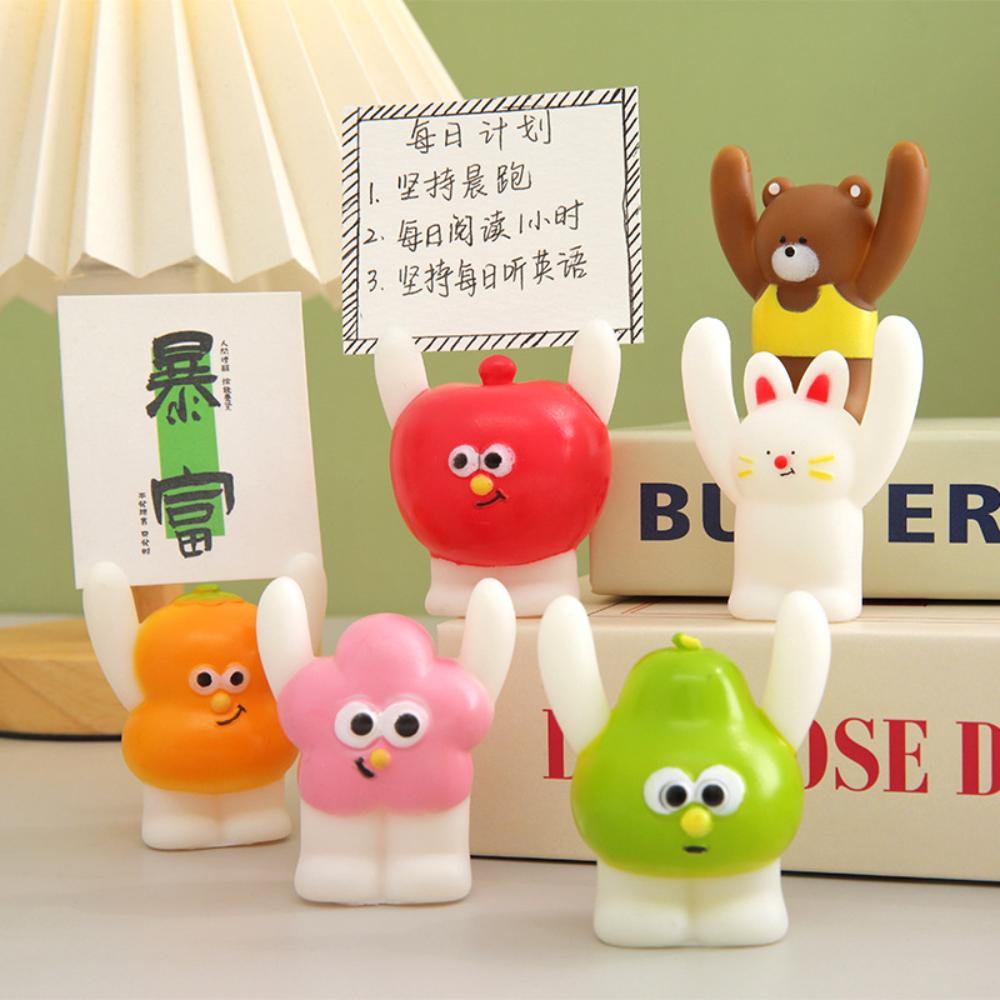 Message Holder Animal Shape Ornament Base Desk Placard Lightweight Material Card Clip For Gift Idea Office Desk Home Decor