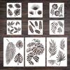 9Pcs/Lot A4 29cm Garden Green Plant Leaves DIY Layering Stencils Wall Painting Scrapbook Coloring Embossing Album Decorative Template