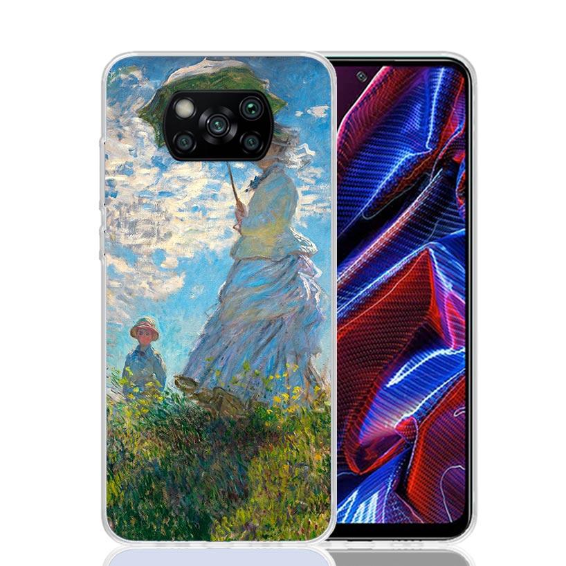 Claude Monet Garden Lotus Bridge Case Phone Cover for Xiaomi Mi 11T 12T 10T 9T Pro 11i 12X 13 12 11 10 9 8 Lite 6X 5X A3 A2 Tren