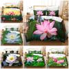 Комплект постельного белья Lotus с изображением розового гибискуса для девочек и женщин с шикарным цветочным принтом на стеганое одеяло с тематикой природы