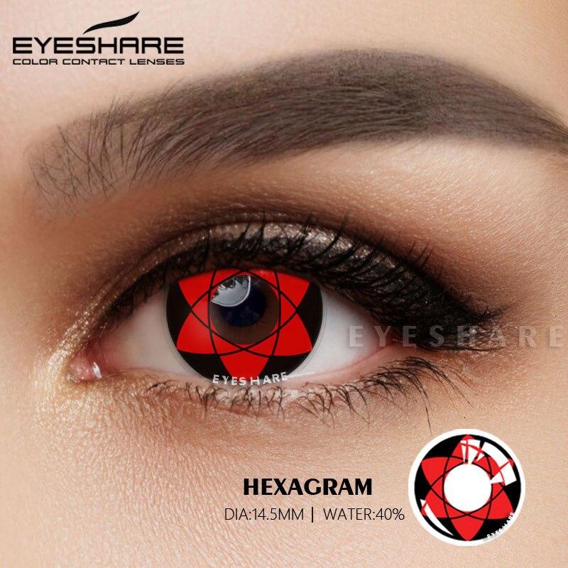 Eyeshare Цветные контактные линзы для глаз 1 пара аниме косплей цветные линзы красные сумасшедшие линзы для Хэллоуина контактные линзы красота макияж