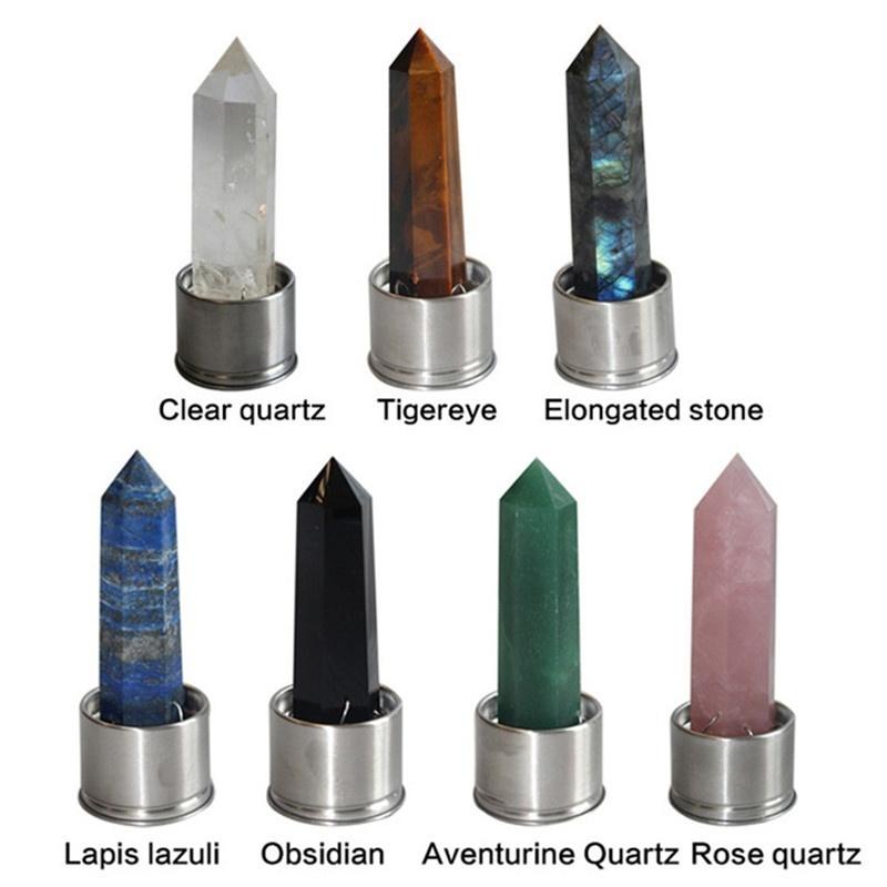 Бутылка с лечебной водой из натуральных кристаллов 550 мл, крышка из нержавеющей стали 304, флюорит, кварцевый камень, палочка, энергетическая стеклянная бутылка, чашка для воды