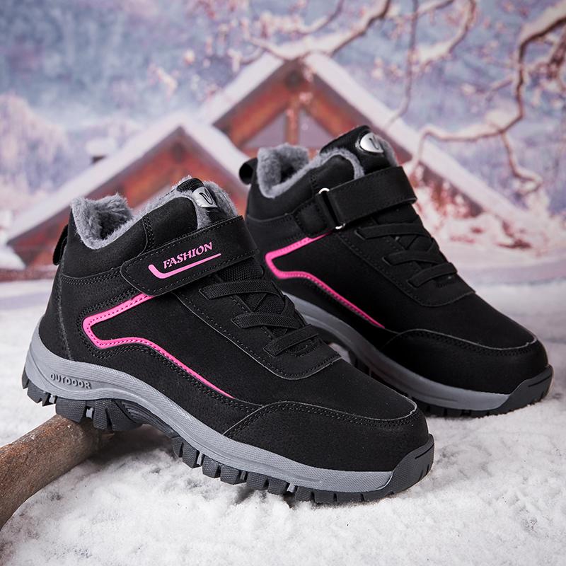 Мужские зимние кроссовки, новые высококачественные короткие кроссовки с нескользящей толстой подошвой, рабочая обувь из хлопка для ходьбы для женщин