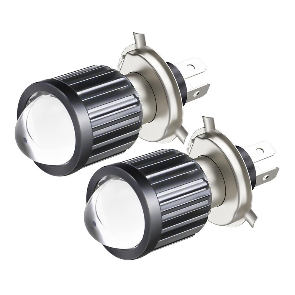 Factory Direct New 12V High Brightness Motorcycle Headlight Lens H4 Dual Beam LED 1200 Lumens Spot Focused Waterproof Universal