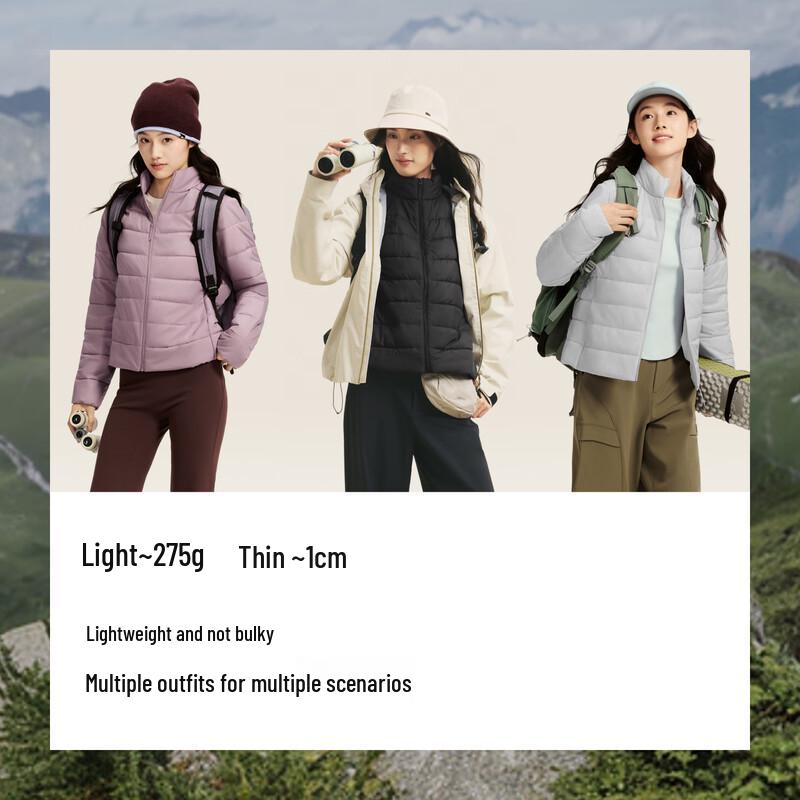 Beneunder Women's Lightweight White Down Jacket - PF005
