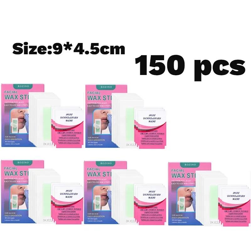 150PCS Painless Fast Hair Removal Wax Strips Facial Body Hair Removal Bikini Leg Arm Hair Removal Patch Unisex Women Beauty Tool