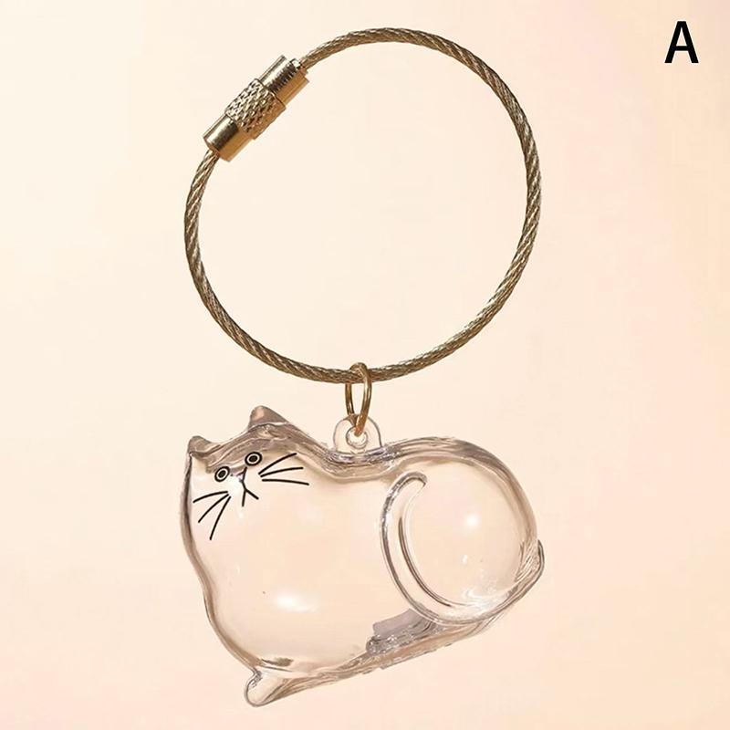 Cat Keychain Pendant Backpack Ginger Cat Siamese Calico Cathair Storage Box Hanging Cat Bag Hanging Pet Hair Grooming Souvenirs