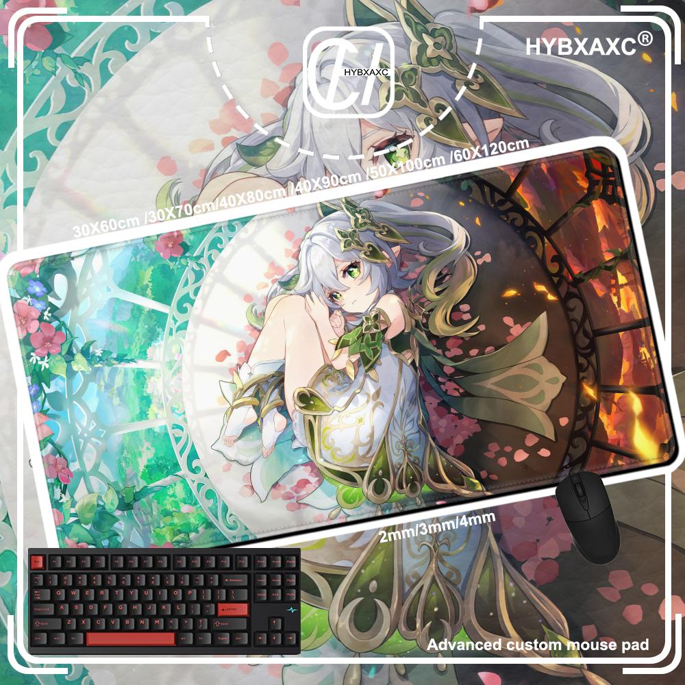 Нахида Коврик для мыши Genshin Impact Игровые Ноутбуки Аксессуары для ПК Резиновый Коврик Игровой Клавиатура Настольный Коврик Коврик для Мыши Коврики для Мыши Коврик для Мыши Xxl