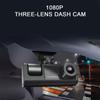 Видеорегистратор спереди и сзади внутри 3 камеры 1080P+720P+480p Автомобильное зеркало заднего вида Автомобильная видеозапись