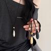 Metal Pendant Necklace Geometric Long Rope Chain Simple Sweater Chain Clothing Accessory