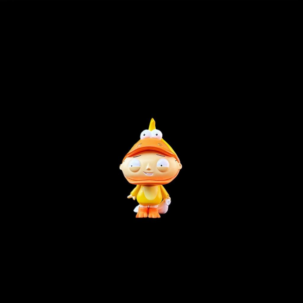 Funny Dumpling Home Figurine With Pink Brian And Duck Character For Gift Giving