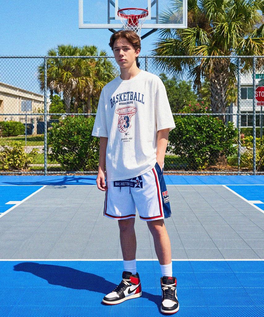 MODERMENT Real Overfit Buzzer Beater Short Sleeve T-Shirt [Blue]
