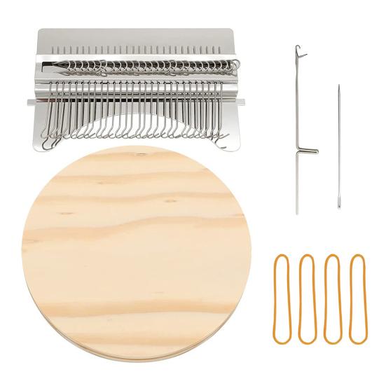 Мини-ткацкий станок с 10/12/14/21/28/42 иглами, портативный небольшой ручной ткацкий станок для штопки, деревянный игрушечный ткацкий станок для починки джинсов, носков и одежды