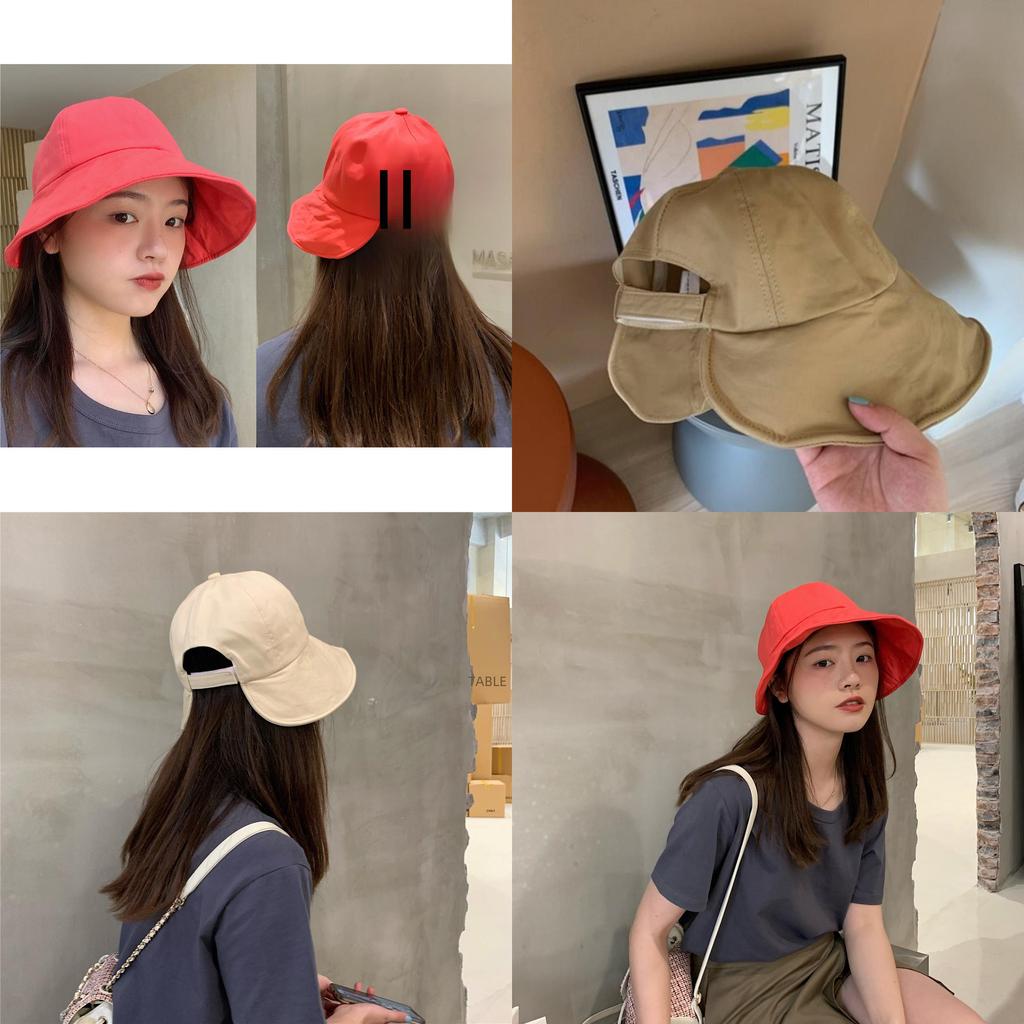 Stylish Korean Cute Youthful Round Dome Summer Sun Protection Breathable Adjustable Cotton Fisherman Hat For Women