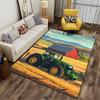 Farm Landscape with Tractor suitable as a non-slip mat for the living room or bedroom sofa