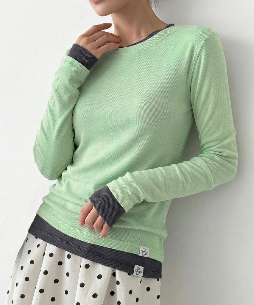 THE GREEN LAB Soft Tencel Airy Long Sleeve [Light Blue]