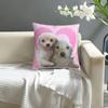 1Pc Adorable Dog Pillow Cover, Polyester 2D Double-Sided Print, Sweet Puppy Pair Design, Perfect Gift For Dog Lovers & Pet Owner