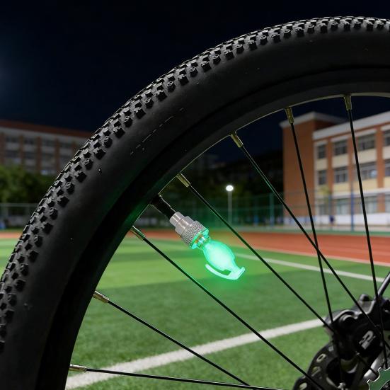 2/4 шт. Велосипедный вентиль для шины Свет Умный датчик Светодиодный фонарь на колесо велосипеда Ночная езда Цветной Декоративная лампа для вентиля дорожного или горного велосипеда Велосипедные аксессуары