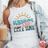 Vintage Lake Life TShirt Sunshine And Boat Time Retro Summer Vacation Graphic Tee Cabin Vibes Top