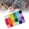 24 сетки 3 мм стеклянный бисер набор с ножницами карабин застежка эластичная нить DIY ручная работа семена