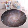HD Galaxy Universe Space Stars круглый коврик, ковер для гостиной, детская спальня, диван, декор для игровой комнаты, нескользящий напольный коврик