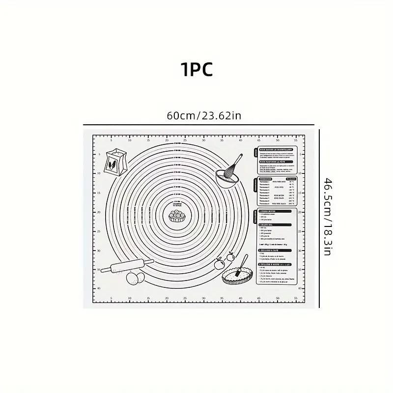 Non-Stick Silicone Baking Mat for Pastry, Dough Rolling, and Kneading - Ideal for Cookies and Pies - Kitchen Tool with Scale for Holiday Baking