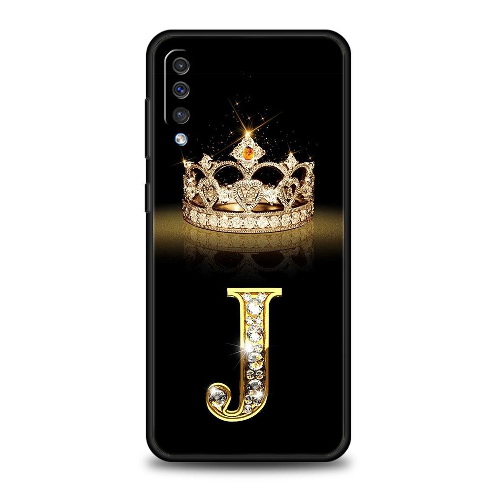 Чехол для телефона с бриллиантовой короной и буквой A для Samsung Galaxy A12 A32 A50 A70 A20E A20S A10 A10S A22 A30 A40 A42 A52 5G A02S A04s