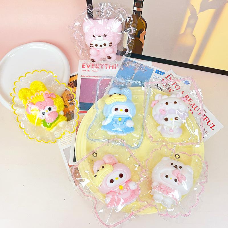 Серия KT Сквиши Силиконовый Животный Крем Слайм Игрушка с Бесшовным Краем