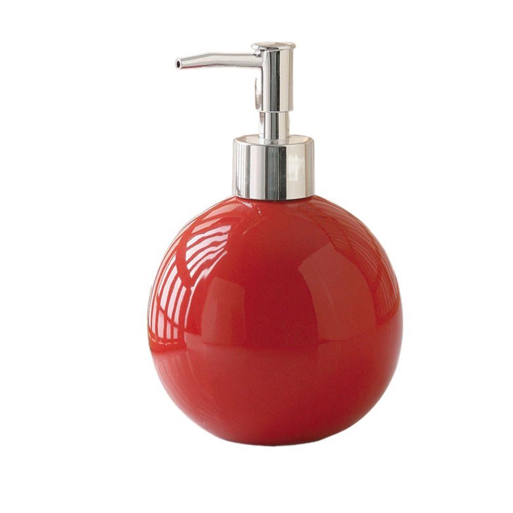 Press Type Ceramic Hand Soap Bottle Refillable Bath Lotion Pump Jar Liquid Soap Container Home