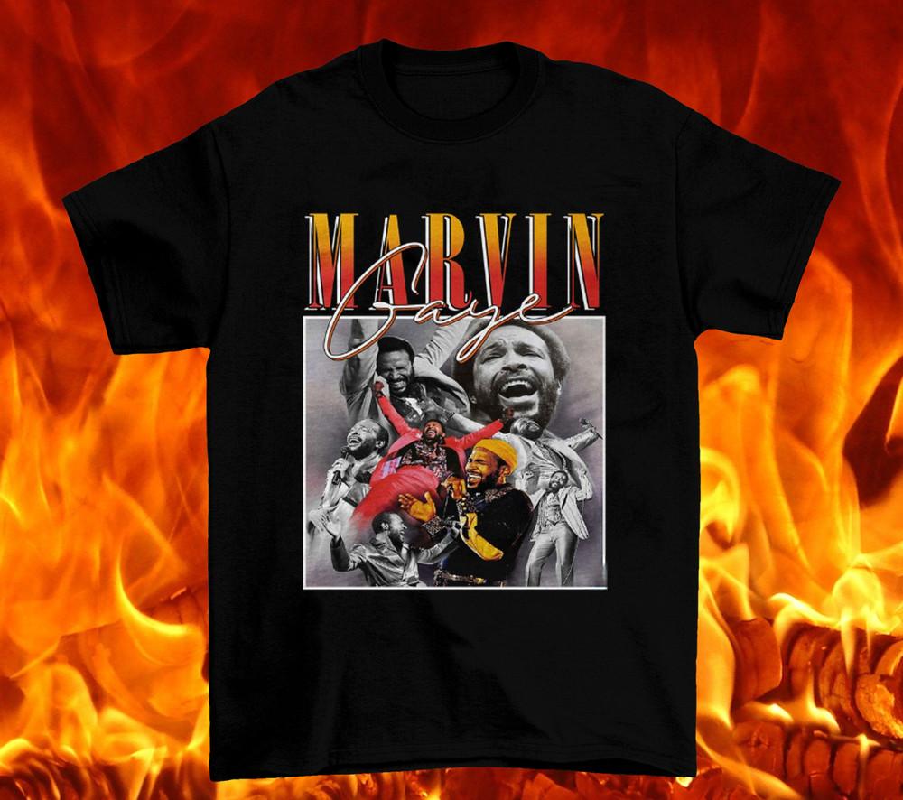 Marvin Gaye Shirt Vintage 90's legend Remembering Unisex Black All Size Unisex T-Shirt