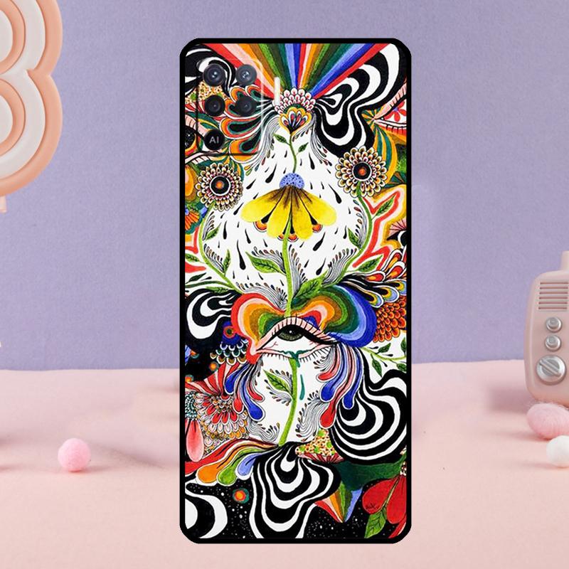 Colorful Psychedelic Art Phone Case For Oppo A80 A60 A40 A94 A54 A98 A78 A18 A38 A58 A16 A76 A96 A17 A77 A74 A57S A15