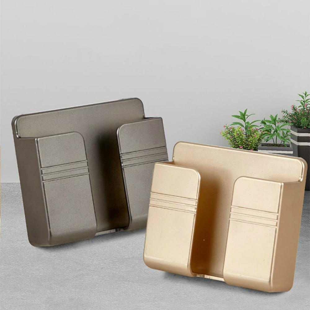 Box Punch Free Remote Control Mobile Phone Charging Hanging Holder Wall Mounted Plug Bracket