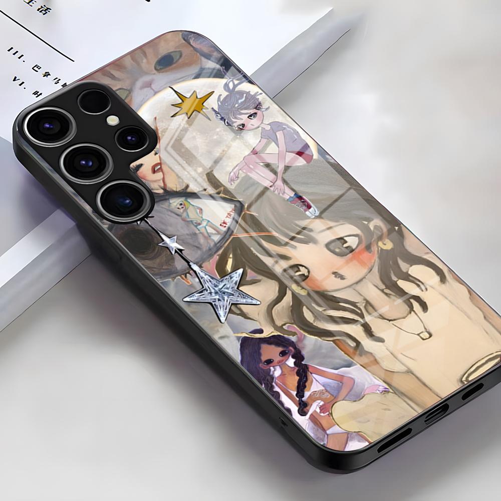 Чехол для телефона A-Aya T-Takano Art для Samsung S26 S25 Edge Ultra S23 S22 S21 S20 Ultra Plus S24 Fe A54 A53 A25 Стеклянная крышка