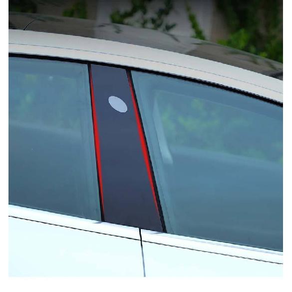 Fit For Tesla Model 3 2017-2022 Matte Black Car Window Bc Pillar Cover Trim 2pcs
