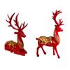 Creative Mooses Decorative Figurine Resins Art Elk Ornament Tabletop Deer Adornment for Home and Office