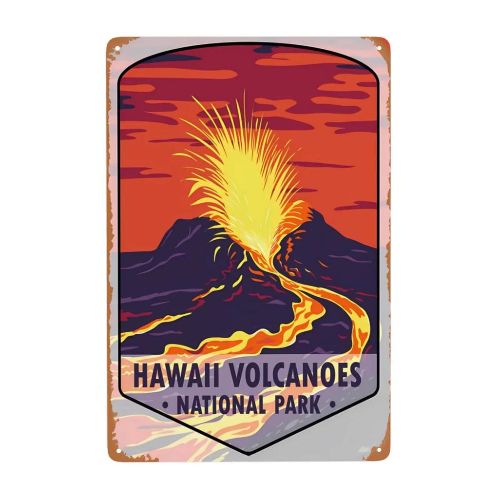 1pc Retro Grand National Park Metal Sign for Kitchen Restaurant Farm Bathroom Man Hole Farm Wall Decoration 8x12 Inch