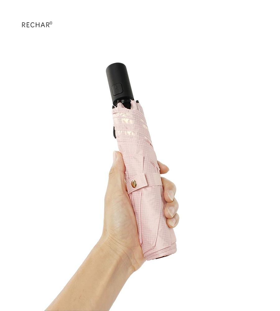 Japanese-Style Ultra-Light Sun Protection Automatic Umbrella for Female Students, Anti-Rebound Folding 6-Rib Lightweight Sunshade Umbrella