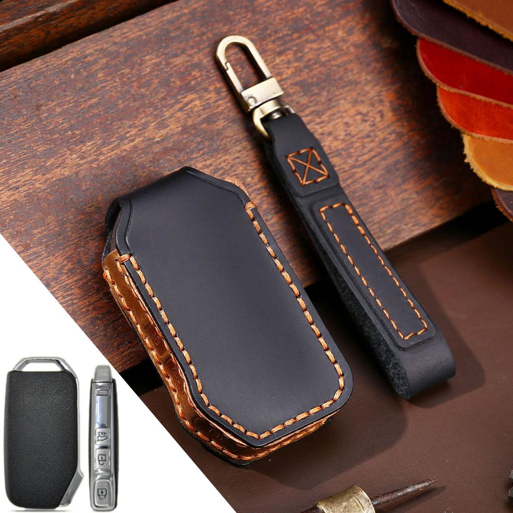 GUSHIBEI ручной работы роскошный кожаный чехол для ключей от автомобиля для Kia с боковой кнопкой